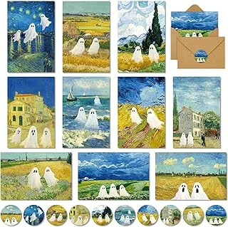 50 Pack Halloween Cards Cute Ghost Greeting Cards with