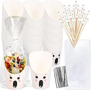 500 Pcs Halloween Charcuterie Cup Sets 200 Cocktail Pick 100 Bags 100 Twist
