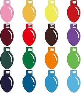 160Pcs Christmas Paper Gift Tags with Hemp Rope 16 Colors Xmas Light Bulb Paper Tags Colorful Holiday Hanging Labels Pre-Punched with Holes