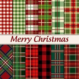 24pcs Merry Christmas Pattern Paper, 6x6 Inch, Multi-colored, Premium Matte, Square, Craft Paper for DIY Crafts, Gift Wrapping, Scrapbook, Greeting Cards