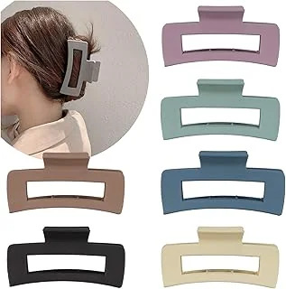 Large Hair Claw Clips Strong Hold Rectangle Hair Claw 4.1In Matte Solid Color
