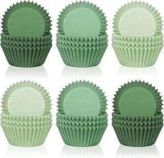 300Pcs Green Cupcake Liners Sage Green Dark Green Light Green Baking Cups