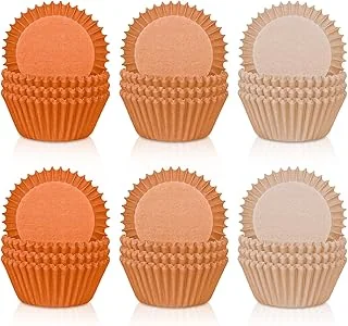 300Pcs Terracotta Cupcake Liners Fall Colors Baking Cups Autumn Orange Gradient