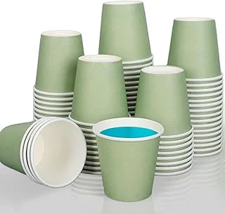 200Pcs 3oz Disposable Paper Cups Sage Green Bathroom Mouthwash Cups Mini