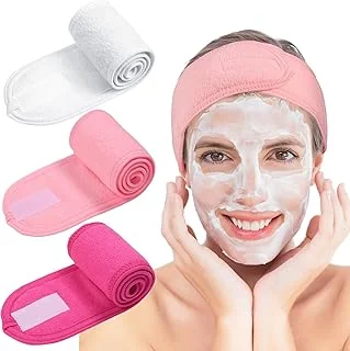 Whaline Spa Facial Headband Make Up Wrap Head Terry Cloth Headband Adjustable