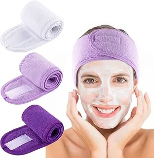 Whaline Spa Facial Headband Make Up Wrap Head Terry Cloth Headband Adjustable