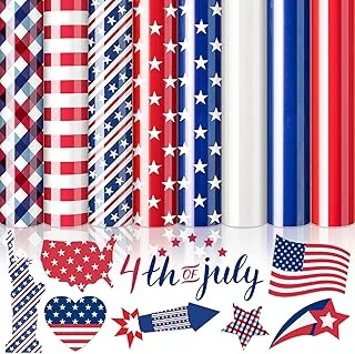4th of July Heat Transfer Vinyl Red Blue White Independence Day HTV Iron On