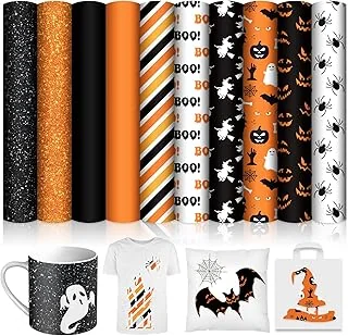 10 Sheet Halloween Heat Transfer Vinyl Classic Style Iron on Vinyl Sheet Orange