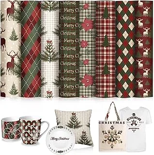 Christmas Heat Transfer Vinyl Retro Style Iron on Vinyl Sheet Buffalo Plaid