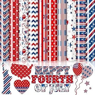 10 Sheet Patriotic Heat Transfer Vinyl 4th of July Iron on Vinyl Red Blue White
