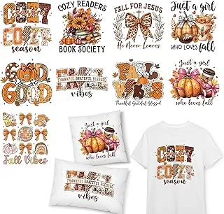 Fall Christian Iron on Transfers Jesus Fall Vibes Pumpkin Bow Heat Transfer