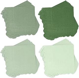 200 Pack Green Cocktail Napkins Sage Green Gradient Color Paper Napkins with