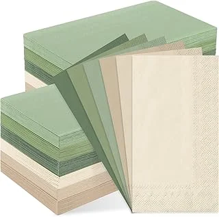 120Pcs Sage Green Guest Napkin Nude Sage Green Color Disposable Paper Pack
