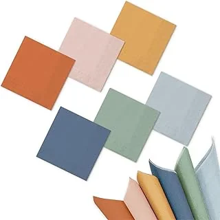 Pastel Neutral Cocktail Napkin 6 Colors Disposable Paper Napkin Multi-colored