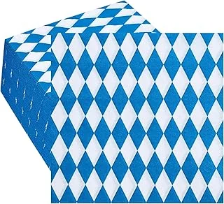 Oktoberfest Napkin Blue White Plaids Luncheon Napkin Oktoberfest Disposable