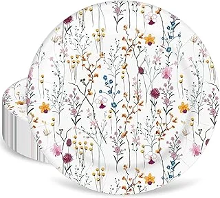 40Pcs Wildflower Paper Plates 9 Inch Disposable Spring