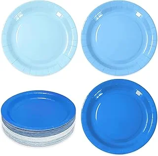 72Pcs Blue Paper Plates Graudation Party Supplies 9 Inch