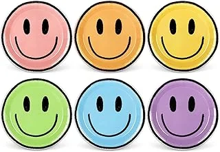 Boho Smile Face Paper Plate Happy Face Disposable Plate 6