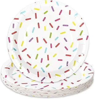 Confetti Sprinkle Paper Plate Cute Donut Disposable Plate