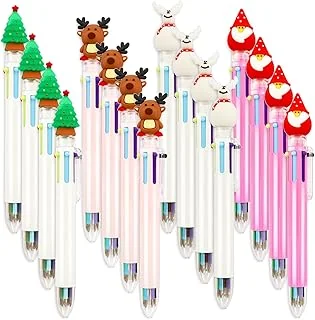 Whaline Christmas Multicolor Ballpoint Pens Snowman Reindeer Christmas Tree