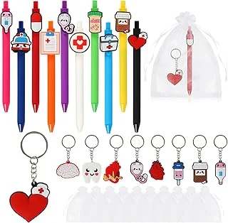 Whaline 10 Pack Nurse Pens Thank You Gift Set Cute Retractable Ballpoint Pens