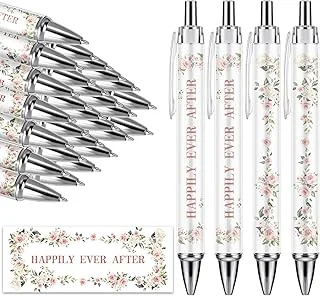 Whaline 24Pcs Bridal Shower Ballpoint Pens Retractable Wedding Floral Picture