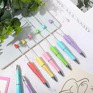 Whaline 18Pcs Pastel Holographic Beadable Pen Laser Gradient Colors Plastic