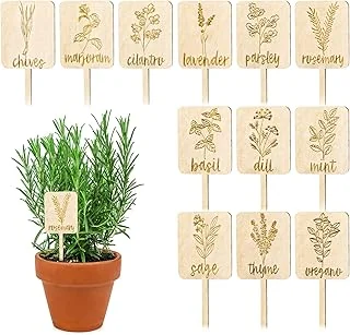 24Pcs Wooden Plant Labels Sign Planted Herb Markers Garden Labels