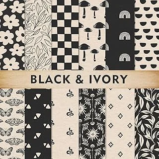 24Pcs Boho Ivory Pattern Paper