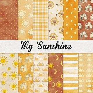 24Pcs Boho Sunshine Pattern Paper