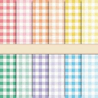 24pcs Pastel Plaid Pattern Paper