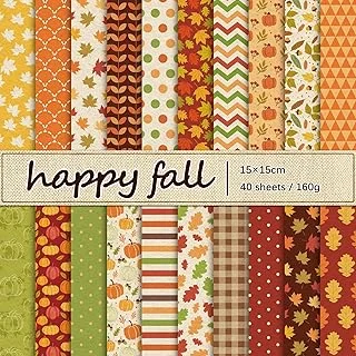 40 Pcs Fall Pattern Paper