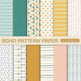 60pcs Boho Pattern Paper