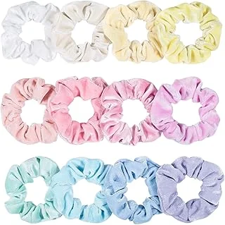 Whaline Pastel Hair Scrunchies Elastic Scrunchy Bobbles Velvet Hair Bands Boho