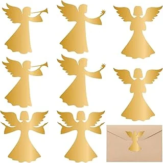 400Pcs Christmas Stickers Gold Angel Envelopes Seal