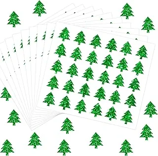 600Pcs Christmas Tree Glitter Stickers Xmas Self-Adhesive