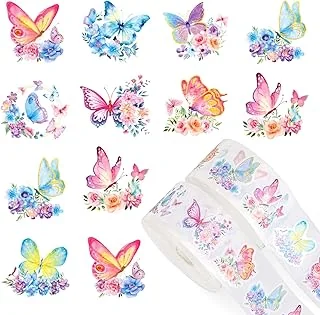 1600Pcs Butterfly Flower Stickers Roll Spring Floral Paper