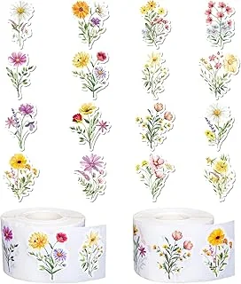 1000Pcs Wildflower Stickers Colorful Floral Paper Decals