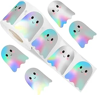 Halloween Ghost Stickers Roll Bulk Laser Cute Boo Ghost