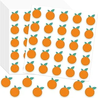 500Pcs Orange Stickers Little Cutie Seal Stickers Cute