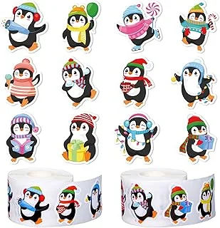 1000Pcs Christmas Penguin Stickers Xmas Cartoon Penguin
