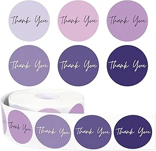 1000Pcs Purple Thank You Stickers 6 Lavender Colors Paper