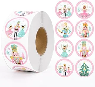 1000Pcs Christmas Stickers Roll Nutcracker Seal Stickers