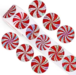 Christmas Candy Stickers Roll Laser Seal Stickers Red