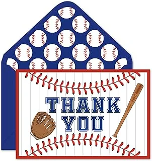 24 Packs Baseball Thank You Cards Sports Ball Greeting
