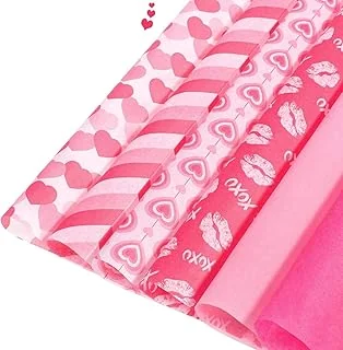 120 Sheets Valentine's Day Tissue Paper Bulk 14 x 20 Inch