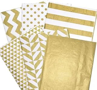 Metallic Tissue Paper 180 Sheets Gold Tissue Paper Bulk,