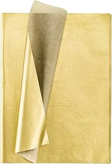 Gold Tissue Paper Bulk, 100 Sheets Metallic Gift Wrapping
