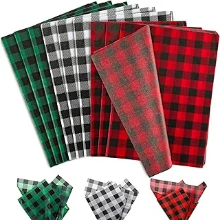 120 Sheets Christmas Tissue Paper Buffalo Plaid Wrapping
