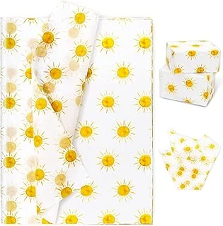 100 Sheet Boho Sunshine Tissue Paper Yellow Sun Gift